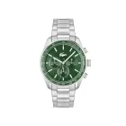 Reloj Lacoste Hombre con Pulsera de Acero Plateado y Blanco