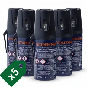 5 Sprays Homologados de Defensa Personal FITO DEFENSA