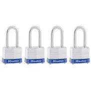 Candado Master Lock 3QLF de acero laminado - 4 unidades