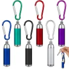 Linternas LED de aleación de aluminio con mosquetón – 12 unidades