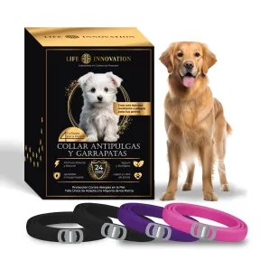 Collares Antiparasitarios para Perros - Pack de 4 Naturales