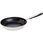 Sartén Antiadherente de Inducción Amazon Basics - 28 cm, Plata
