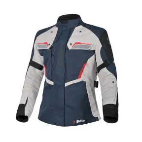 Chaqueta de moto mujer Bela Hurricane 3 en 1 azul y rojo