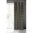 Cortina de Terciopelo Negro con Lentejuelas Doradas Eurofirany