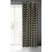 Cortina de Terciopelo Negro con Lentejuelas Doradas Eurofirany