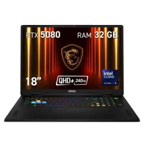 MSI Vector 18 HX - Portátil Intel Core Ultra 9, RTX 5080
