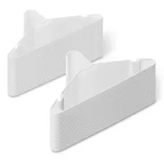 Perchas de Plástico Amazon Basics, 50 Piezas, Adulto, Blanco