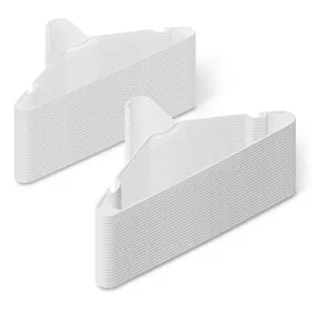 Perchas de Plástico Amazon Basics, 50 Piezas, Adulto, Blanco