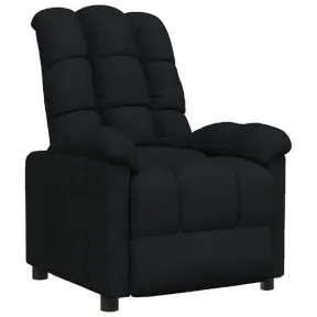 Sillón Negro Reclinable de Tela Vidaxl