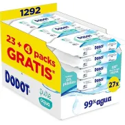 Toallitas Aqua Pure Dodot para Bebé, 99% Agua, 1.296 Uds.