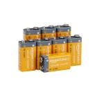 Pilas Alcalinas 9V Amazon Basics - Paquete de 8 Unidades
