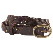 Cinturón trenzado para mujer Levi's Taylor, caviar, 65 cm