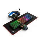 Kit Gaming Retroiluminado: Teclado, Ratón, Auriculares y Alfombrilla