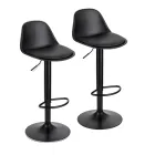 Taburetes de Bar Giratorios Ajustables con Respaldo y Reposapies