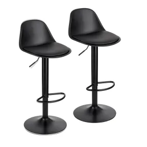 Taburetes de Bar Giratorios Ajustables con Respaldo y Reposapies