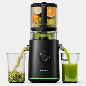 Extractor de Zumo Frío AMZCHEF 600W para Saludable Nutrición