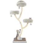 Árbol rascador de madera FANTASK de 178 cm con 3 superficies