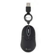 Ratón USB Retráctil 1000dpi con Cable Óptico