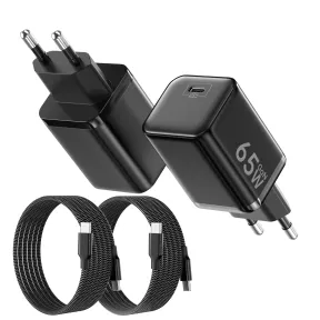Cargadores USB tipo C 65W Pack de 2 con carga rápida PD 3.0