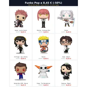 Figuras Funko Pop al 50% en El Corte Inglés: ¡Desde 8,45 €!