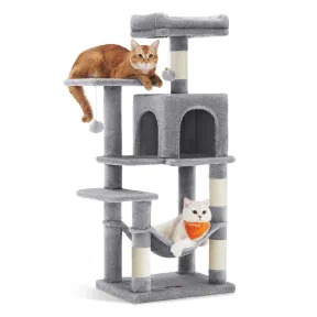 Torre de Gatos Multinivel con Rascadores y Plataformas 112 cm