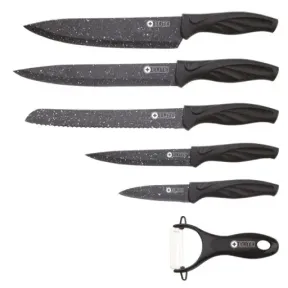 Set de cuchillos inox Elite y pelador, 5 piezas