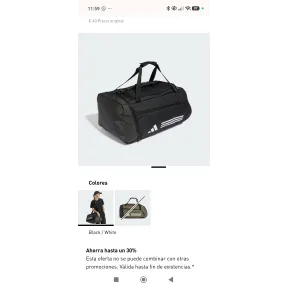 Deporte Adidas: Bolsa práctica y estilosa