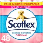 Scottex Original: 48 Rollos de Papel Higiénico