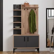Recibidor TROMSO - Perchero Gris Madera elegante