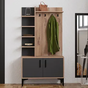 Recibidor TROMSO - Perchero Gris Madera elegante