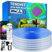 Tira LED Exterior RGB Neon, Bluetooth, Impermeable IP68, Control Remoto