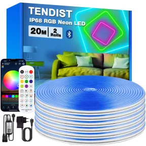 Tira LED Exterior RGB Neon, Bluetooth, Impermeable IP68, Control Remoto
