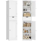 Mueble Alto de Baño Estrecho con Cajón y 2 Puertas