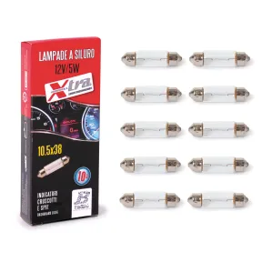 Bombillas Festón 12V 5W - 10 Unidades para Indicadores
