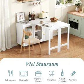Buffet blanco extensible 116x40x78,5 cm MDF MODENUIT