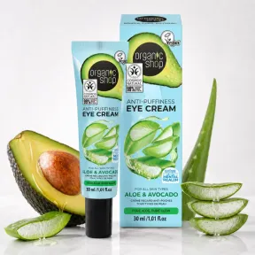Crema de Ojos Aloe y Aguacate Organic Shop, 30 ml
