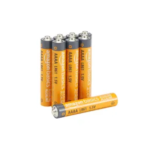 Pilas alcalinas AAAA Amazon Basics - 8 unidades, 1.5V, 3 años