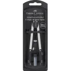 Compás de ajuste rápido FABER-CASTELL - 3 unidades con soporte