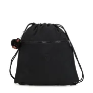 Mochila Mediana Kipling Supertaboo Negra + Llavero Impermeable