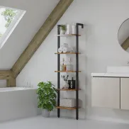 Estantería de Pie Escalera, Librería de 5 Niveles 178CM