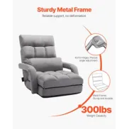 Sillón Ajustable VEVOR con Reposabrazos y Cojín Dorsal