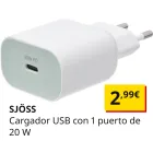 Cargador SJÖSS 20W USB-C de IKEA por solo 2,99€