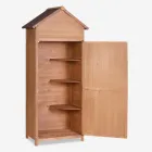 Caseta de jardín con armario y estantes de madera Scoter