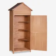 Caseta de jardín con armario y estantes de madera Scoter