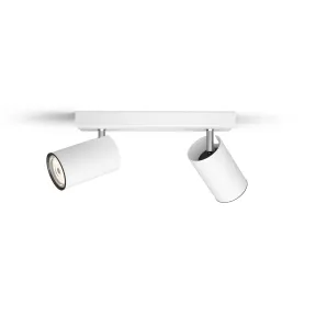 Kosipo Barra de Iluminación Blanco con 2 Focos GU10