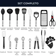 Utensilios de Cocina 25 Piezas - Antiadherentes y Resistentes