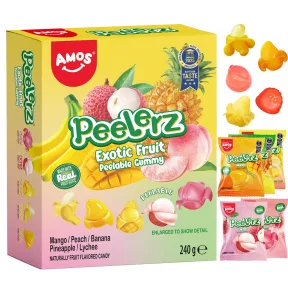Gomitas Pelables AMOS Peelerz Frutas - Caja Regalo 240g