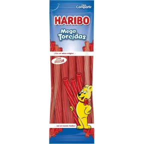 Dulces Gelatinosos Fresa Haribo Mega Torcidas 200g