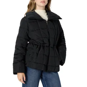 Chaqueta Acolchada para Mujer Extragrande con Cintura Ajustable