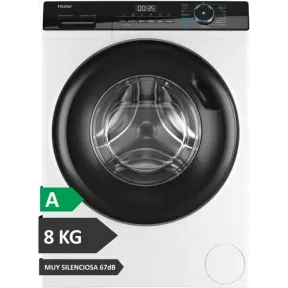 Lavadora Haier 8Kg 1400RPM con vapor de carga frontal